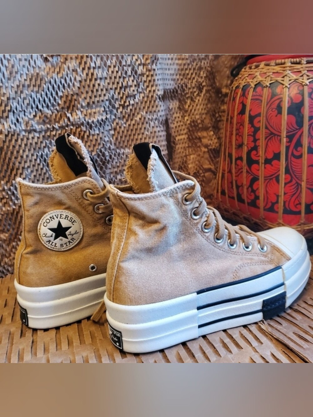 Rare!!! Converse X Chuck 70 DRKSHDW DBL DRKSTAR Overwashed Blonde M7.5W9.5 - Picture 4 of 10